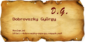 Dobrovszky György névjegykártya